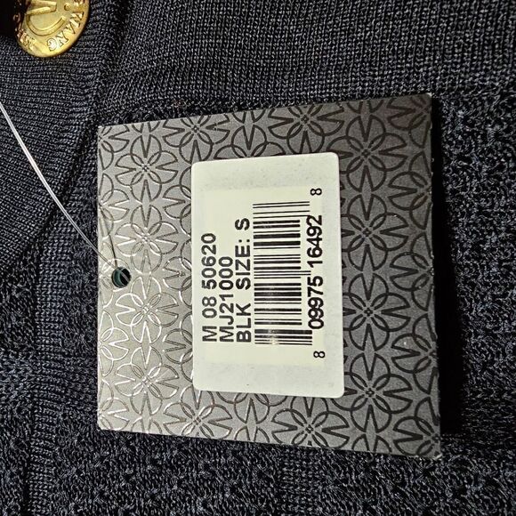 MING WANG Black Windowpane Jacket - Size  Small - Picture 9 of 9